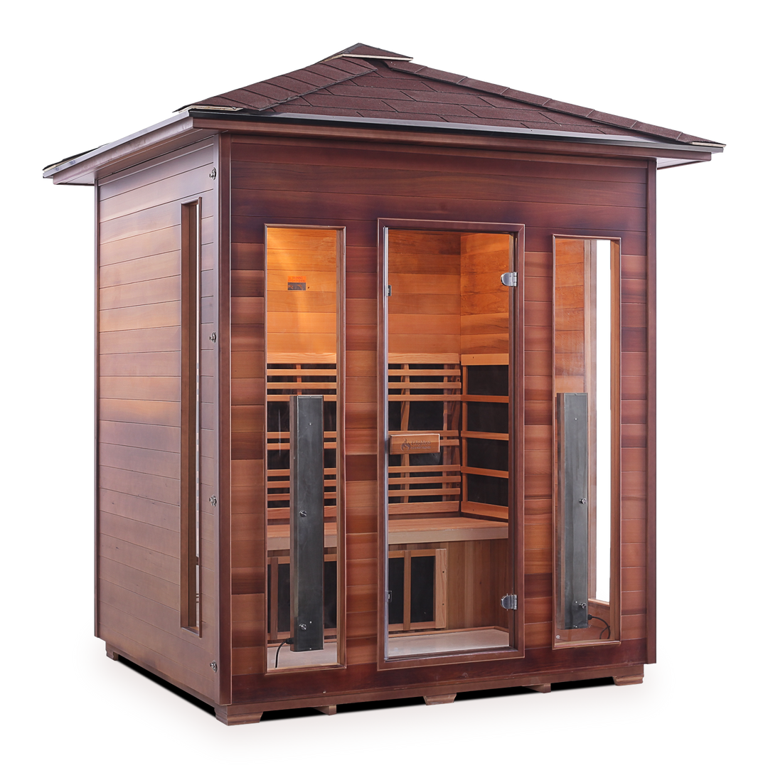 Enlighten Rustic 4 Person Infrared Sauna 17378