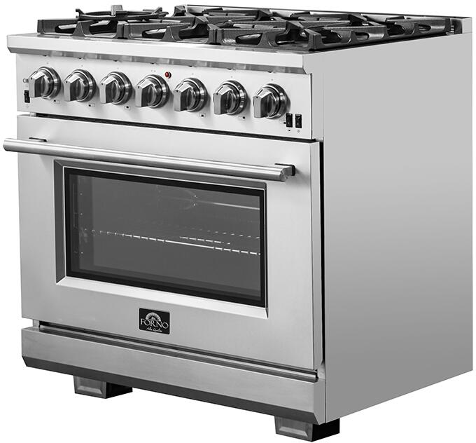Forno 36″ Pro Series Capriasca Gas Burner / Gas Oven in Stainless Steel 6 Italian Burners, FFSGS6260-36