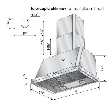 ILVE 36 in. Majestic Blue Wall Mount Range Hood with 850CFM Blower, UAM90MB
