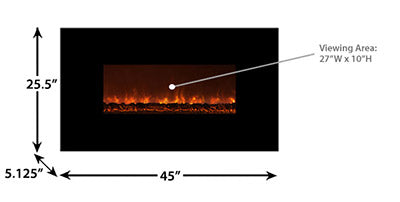 Modern Flames Ambiance 45-In Wall Mount Electric Fireplace