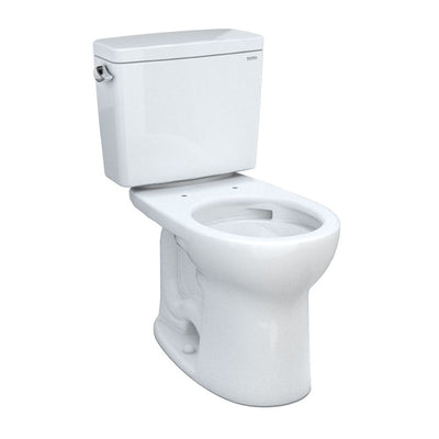 TOTO Drake Round 1.6 gpf Two-Piece Toilet in Cotton White - Left Hand Trip Lever