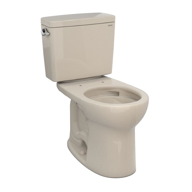 TOTO Drake Round 1.6 gpf Two-Piece Toilet in Bone - Left Hand Trip Lever