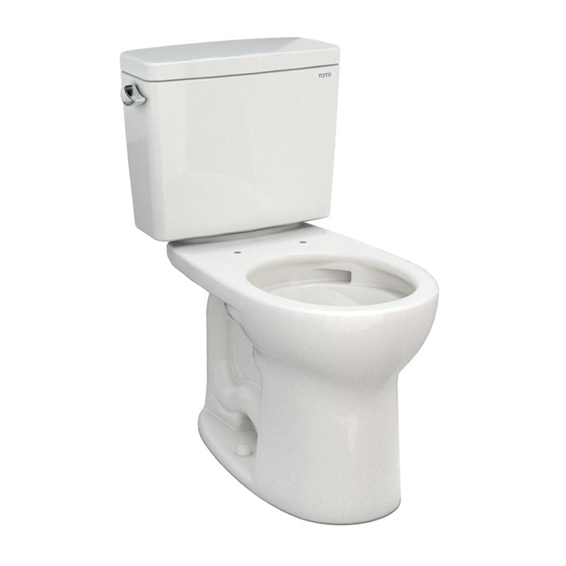 TOTO Drake Round 1.6 gpf Two-Piece Toilet in Colonial White - Left Hand Trip Lever