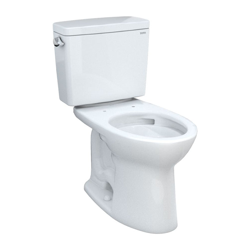 TOTO Drake Elongated 1.28 gpf Two-Piece Toilet in Cotton White - ADA Compliant