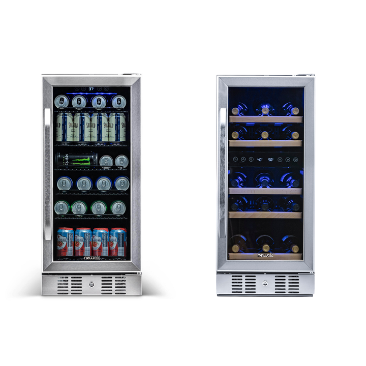 Newair 15" Built-in Beverage & Wine Fridge Bundle