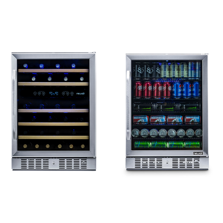 Newair 24" Built-in Beverage & Wine Fridge Bundle