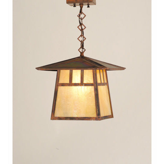 Meyda Lighting 12"Sq Stillwater Double Bar Mission Ceiling Pendant 54754