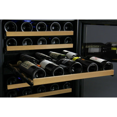Allavino 24" Wide FlexCount II Tru-Vino 56 Bottle Dual Zone Black Right Hinge Wine Refrigerator (VSWR56-2BR20)