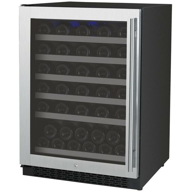 Allavino VSWR56-1SL20 24" Wide FlexCount II Tru-Vino Series 56 Bottle Single Zone Stainless Steel Left Hinge Wine Refrigerator