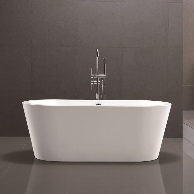 Vanity Art 59 in. x 29.5 in. Freestanding Soaking Bathtub, VA6812-S