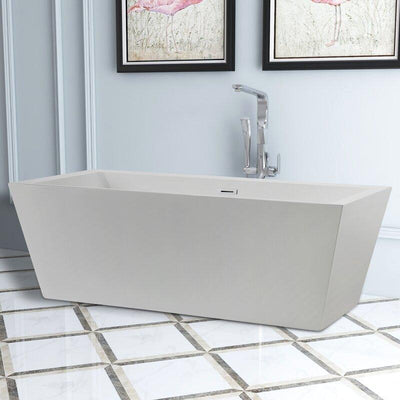 Vanity Art 59 in. x 30 in. Freestanding Soaking Bathtub, VA6814