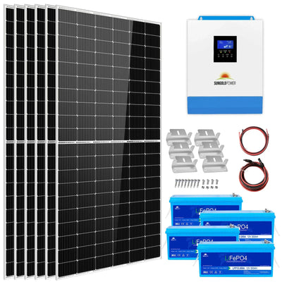 SUNGOLD POWER | SOLAR KIT 5000W 48V 120V OUTPUT 10.24KWH LITHIUM BATTERY 2700 WATT SOLAR PANEL SGK-5PRO