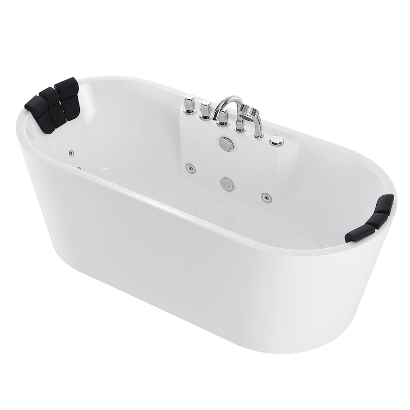 Empava 67 in. Whirlpool Acrylic Freestanding Bathtub - EMPV-67AIS01