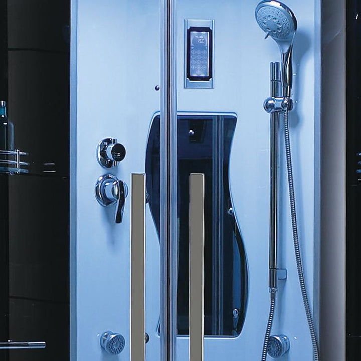 Mesa Blue Glass Steam Shower with Jetted Tub (WS-609P)