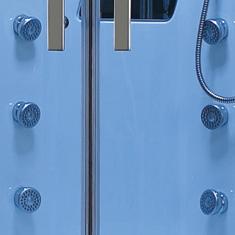 Mesa Blue Glass Steam Shower with Jetted Tub (WS-609P)