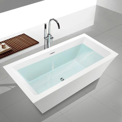 Vanity Art 66.5 in. x 31.5 in. Freestanding Soaking Bathtub, VA6817-L