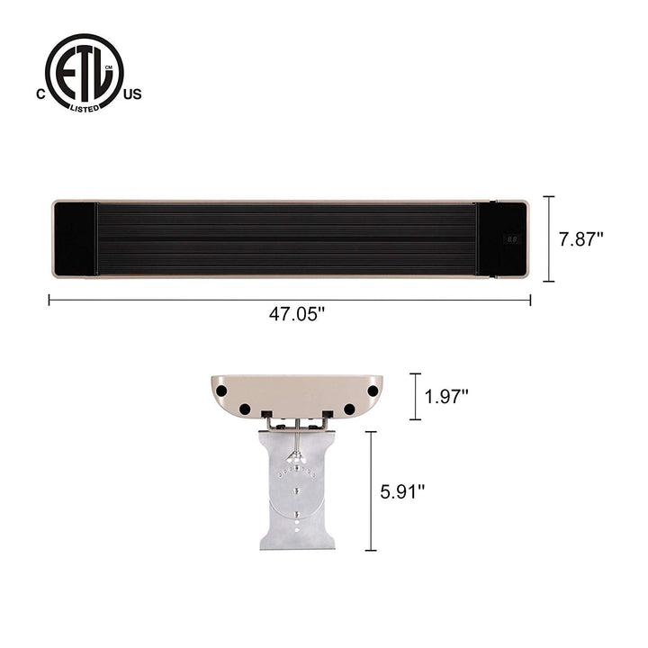 RADtec X33R - Infrared Electric Patio Heater, 3300W Radiant Heater (X33-IR-RAD-HET)