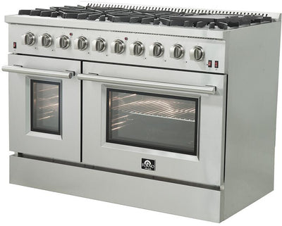 Forno 48″ Galiano Gas Burner / Gas Oven in Stainless Steel 8 Italian Burners, FFSGS6244-48