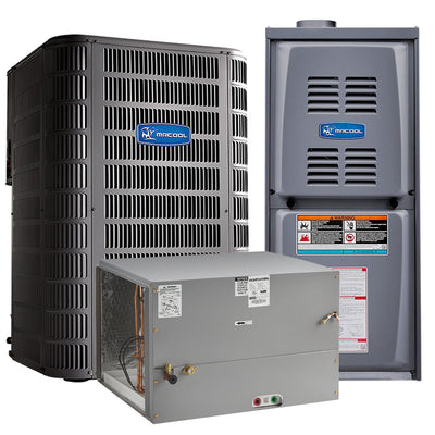 MRCOOL Signature Series - Central Air Conditioner & Gas Furnace Split System - 4 Ton, 14.5 SEER, 48K BTU, 80% AFUE - 21-Inch Cabinet - Horizontal