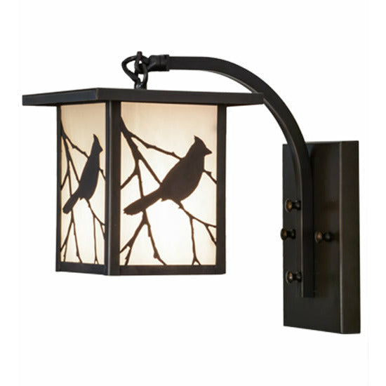 Meyda Lighting 6.5"W Hyde Park Song Bird Curved Arm Wall Sconce 87906