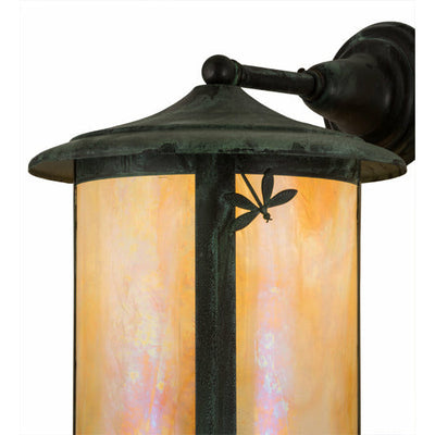 Meyda Lighting 12" Wide Fulton Dragonfly Solid Mount Wall Sconce 91459