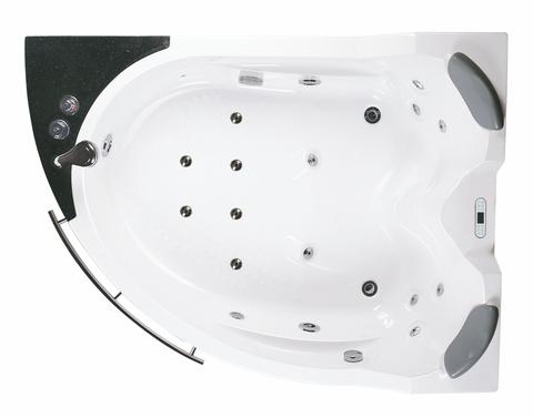 EAGO Left Corner Acrylic White Whirlpool Bathtub for Two 5.5 ft. - AM113ETL-L