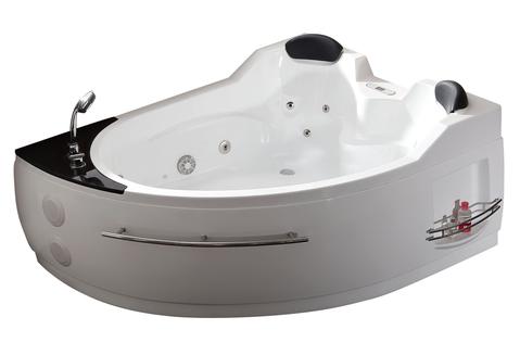 EAGO Left Corner Acrylic White Whirlpool Bathtub for Two 5.5 ft. - AM113ETL-L