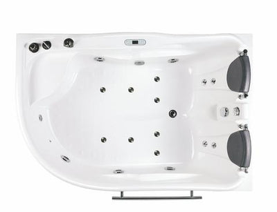 EAGO Left Corner Acrylic White Whirlpool Bathtub for Two 6 ft. - AM124ETL-L