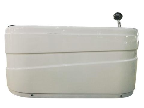 EAGO White Acrylic Corner Jetted Whirlpool Bathtub W/ Fixtures 57" Right - AM175-R