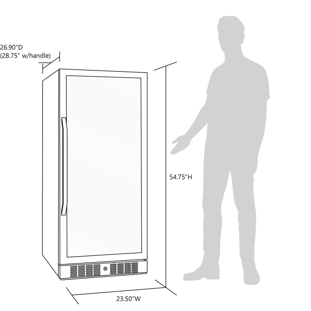 Newair 27” Built-in 116 Bottle Dual Zone Compressor Wine Fridge in Stainless Steel, Quiet Operation with Smooth Rolling Shelves (AWR-1160DB)