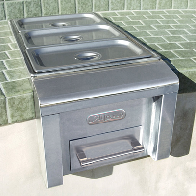 Alfresco 14-Inch Built-In Food Warmer & Steam Table (AXEFW)