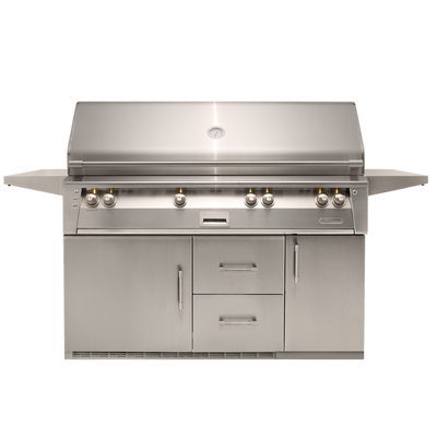 Alfresco ALXE 56-Inch Freestanding Gas All Grill with Sear Zone Burner on Refrigerated Base (ALXE-56BFGR-LP/NG)