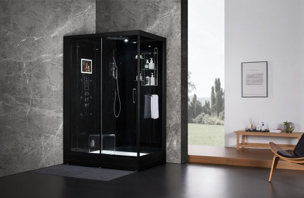 Maya Bath Black Platinum Anzio Steam Shower - Left (211)