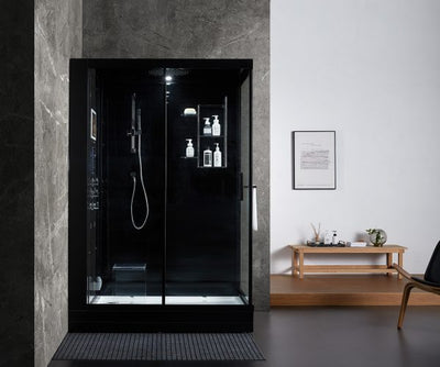 Maya Bath Black Platinum Anzio Steam Shower - Left (211)