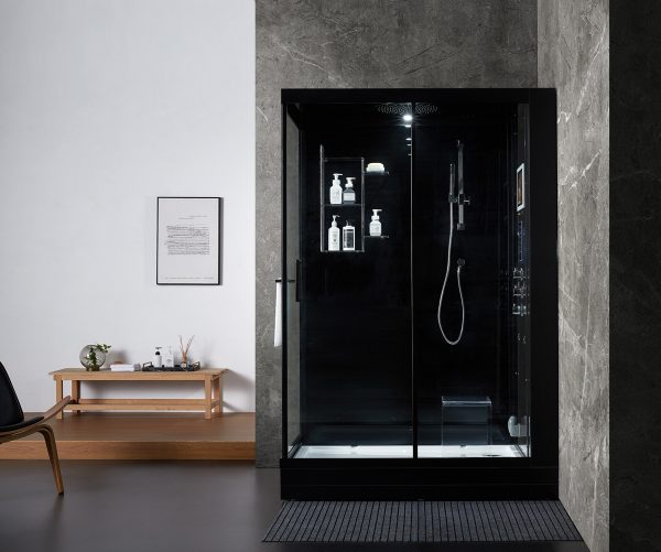 Maya Bath Black Platinum Anzio Steam Shower - Right (209)