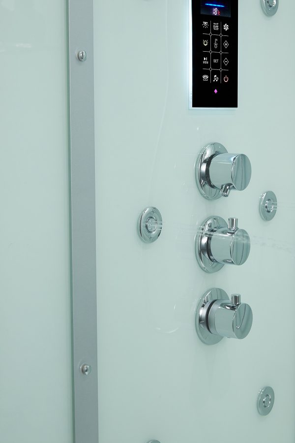 Maya Bath White Platinum Anzio Steam Shower - Right (208)