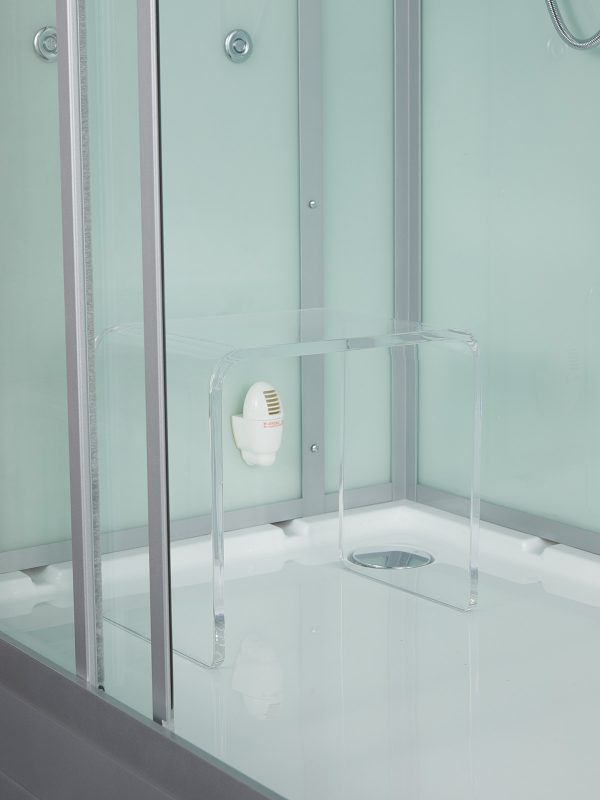 Maya Bath White Platinum Anzio Steam Shower - Right (208)