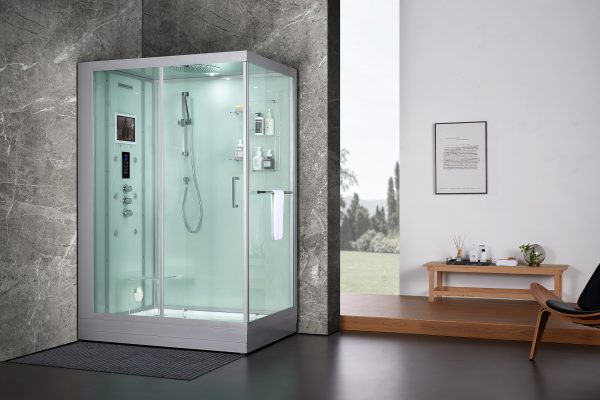 Maya Bath White Platinum Anzio Steam Shower - Left (210)