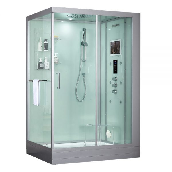 Maya Bath White Platinum Anzio Steam Shower - Right (208)
