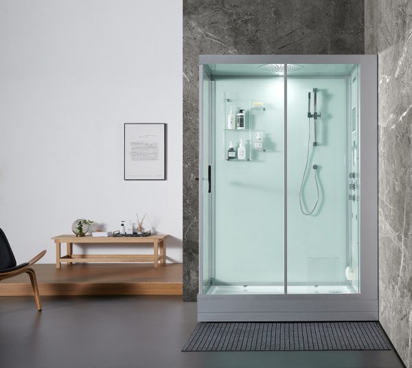 Maya Bath White Platinum Anzio Steam Shower - Right (208)