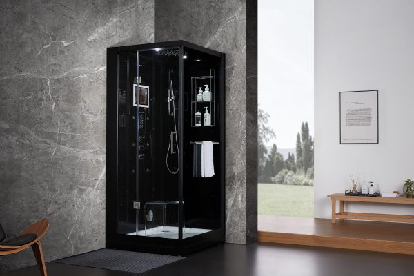 Maya Bath Black Platinum Arezzo Steam Shower - Left (203)