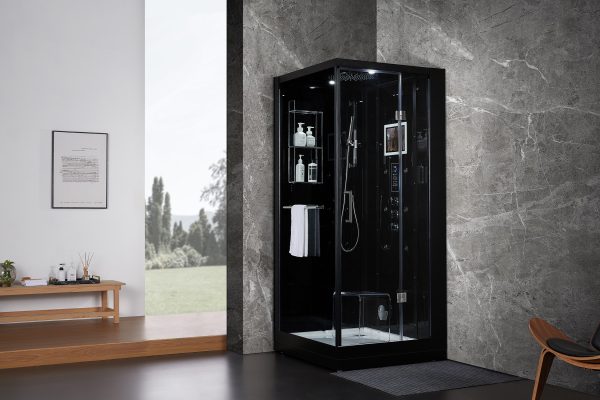 Maya Bath Black Platinum Arezzo Steam Shower - Right (201)