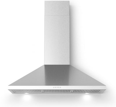 Forte Bravo Series 30" Wall Mount Convertible Hood with 600 CFM, LED Lights, in Stainless Steel (BRAVO30)