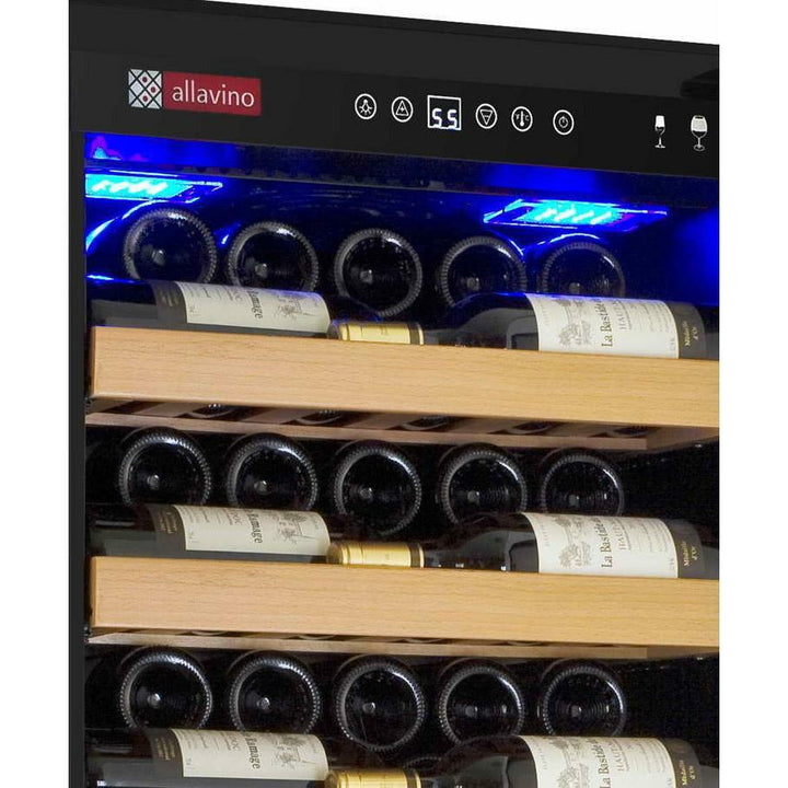 Allavino YHWR115-1BR20 24" Wide Vite II 99 Bottle Single Zone Black Right Hinge Wine Refrigerator