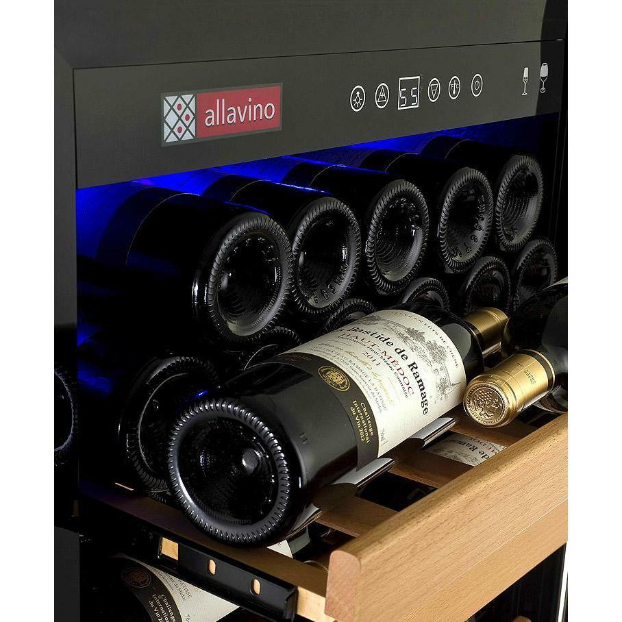 Allavino YHWR115-1BR20 24" Wide Vite II 99 Bottle Single Zone Black Right Hinge Wine Refrigerator