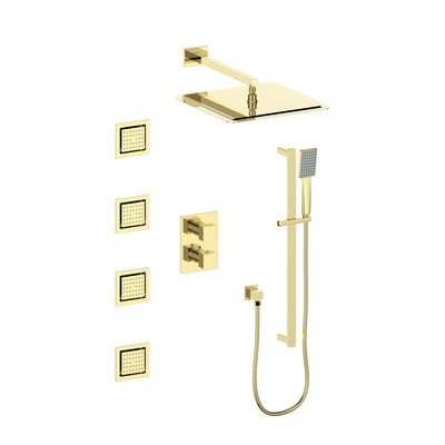 ZLINE Crystal Bay Thermostatic Shower System with Body Jets, color options available (CBY-SHS-T3)