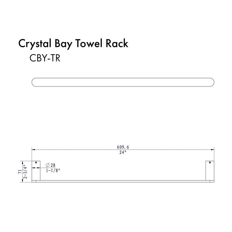 ZLINE Crystal Bay Towel Rail with Color Options (CBY-TR)
