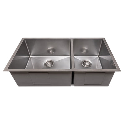 ZLINE 36" Chamonix Undermount Double Bowl Kitchen Sink with Bottom Grid (SR60D-36)