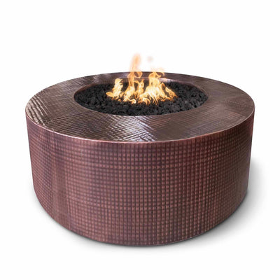Unity Fire Pit in Hammered Copper | 18 Inches Tall