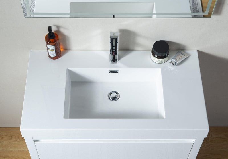Vanity Art Single-Sink Bathroom Vanity With Resin Top, 36 in., VA6036WF